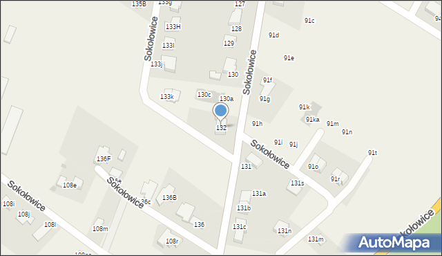 Sokołowice, Sokołowice, 132, mapa Sokołowice