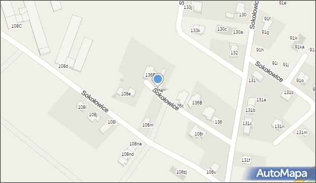 Sokołowice, Sokołowice, 136e, mapa Sokołowice