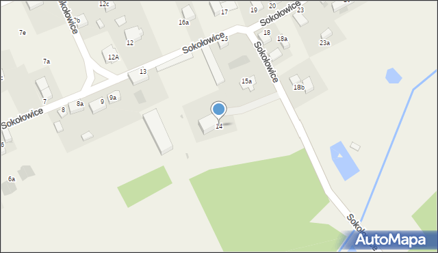 Sokołowice, Sokołowice, 14, mapa Sokołowice