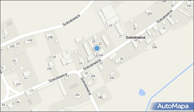 Sokołowice, Sokołowice, 21, mapa Sokołowice
