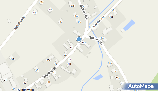 Sokołowice, Sokołowice, 36, mapa Sokołowice