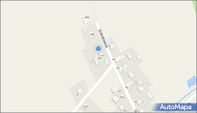 Sokołowice, Sokołowice, 46a, mapa Sokołowice