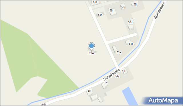Sokołowice, Sokołowice, 53aa, mapa Sokołowice