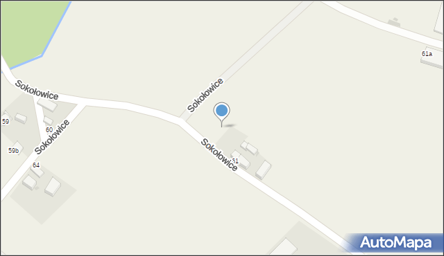 Sokołowice, Sokołowice, 61c, mapa Sokołowice