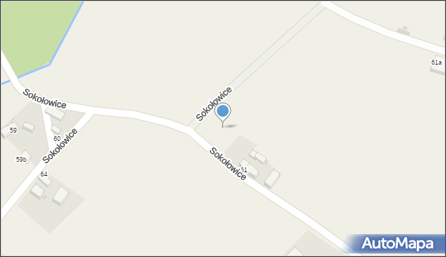 Sokołowice, Sokołowice, 61e, mapa Sokołowice