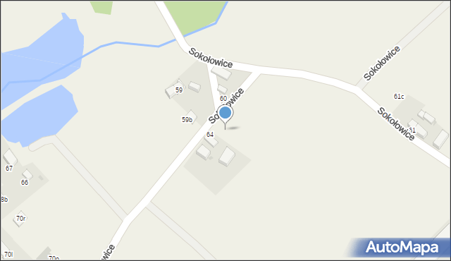 Sokołowice, Sokołowice, 64a, mapa Sokołowice