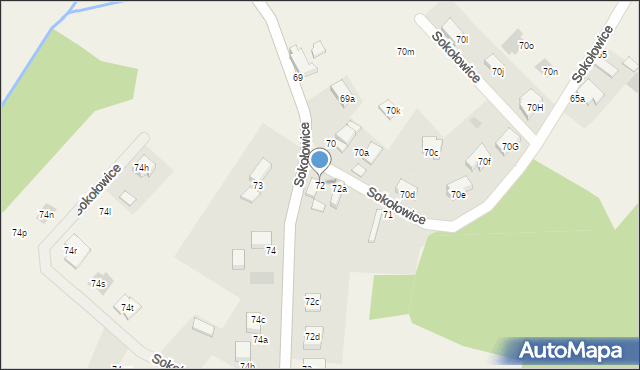 Sokołowice, Sokołowice, 72, mapa Sokołowice