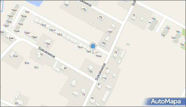 Sokołowice, Sokołowice, 79cd, mapa Sokołowice