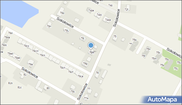 Sokołowice, Sokołowice, 79H, mapa Sokołowice