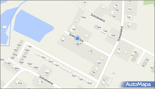 Sokołowice, Sokołowice, 79L, mapa Sokołowice