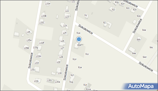 Sokołowice, Sokołowice, 91b, mapa Sokołowice
