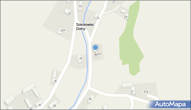 Sokołowiec, Sokołowiec, 35, mapa Sokołowiec