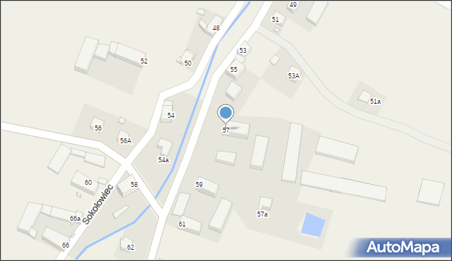 Sokołowiec, Sokołowiec, 57, mapa Sokołowiec
