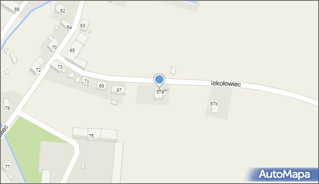 Sokołowiec, Sokołowiec, 67a, mapa Sokołowiec