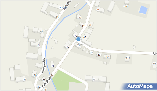 Sokołowiec, Sokołowiec, 73, mapa Sokołowiec