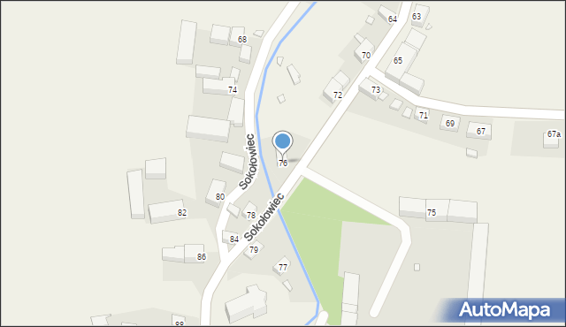 Sokołowiec, Sokołowiec, 76, mapa Sokołowiec