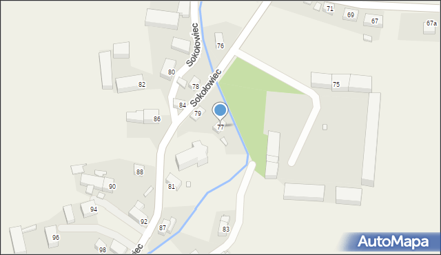 Sokołowiec, Sokołowiec, 77, mapa Sokołowiec