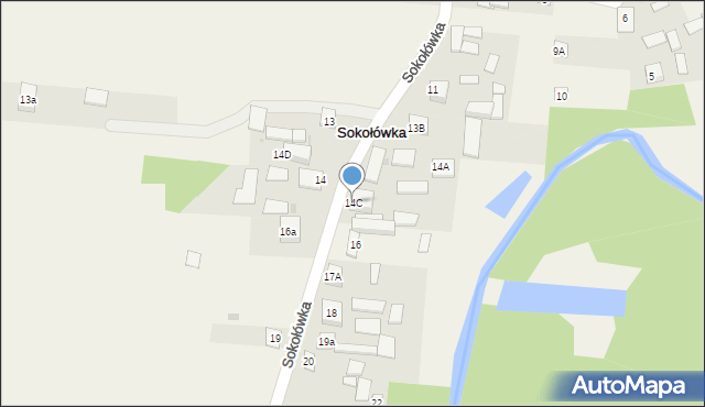 Sokołówka, Sokołówka, 14C, mapa Sokołówka