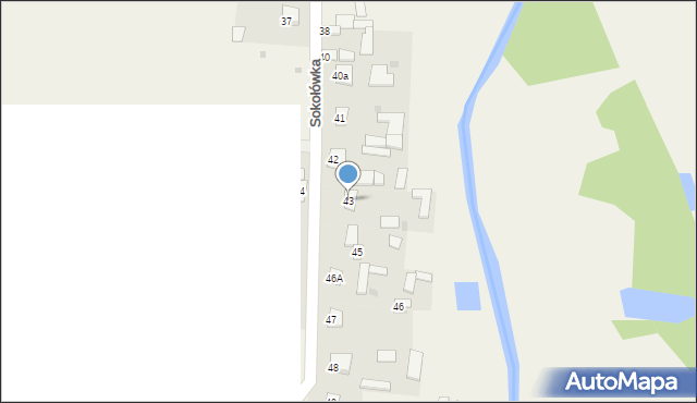 Sokołówka, Sokołówka, 43, mapa Sokołówka
