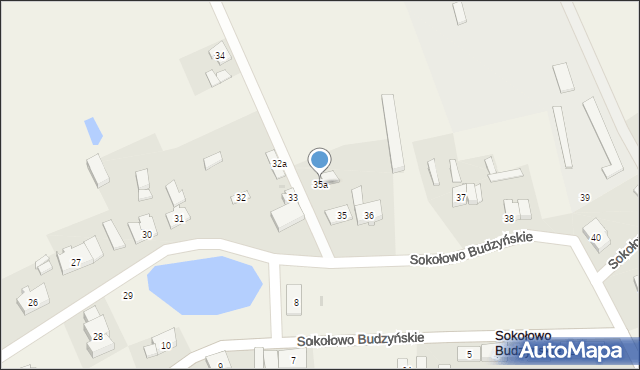 Sokołowo Budzyńskie, Sokołowo Budzyńskie, 35a, mapa Sokołowo Budzyńskie