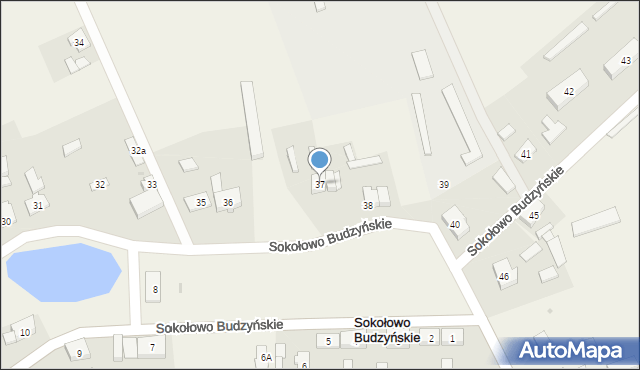 Sokołowo Budzyńskie, Sokołowo Budzyńskie, 37, mapa Sokołowo Budzyńskie