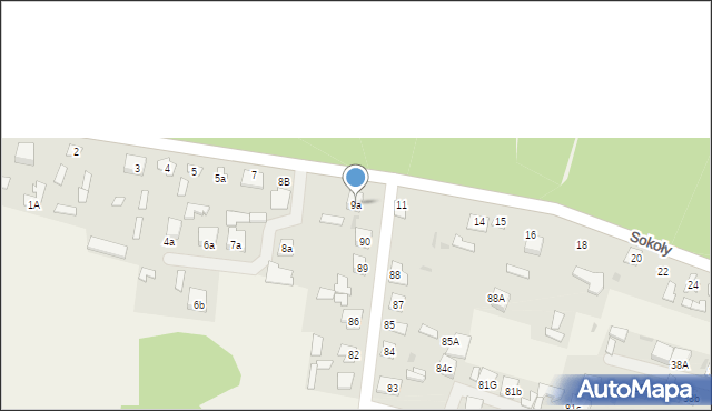 Sokoły, Sokoły, 9a, mapa Sokoły