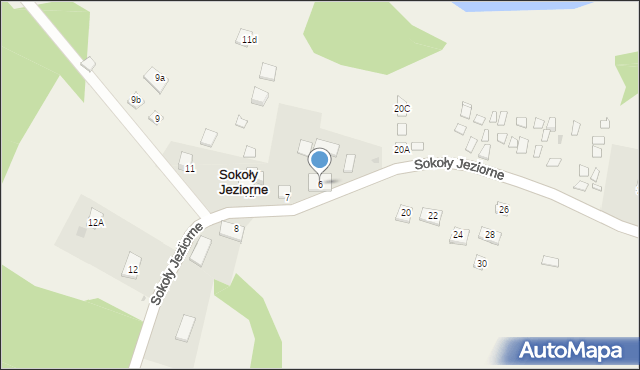 Sokoły Jeziorne, Sokoły Jeziorne, 6, mapa Sokoły Jeziorne