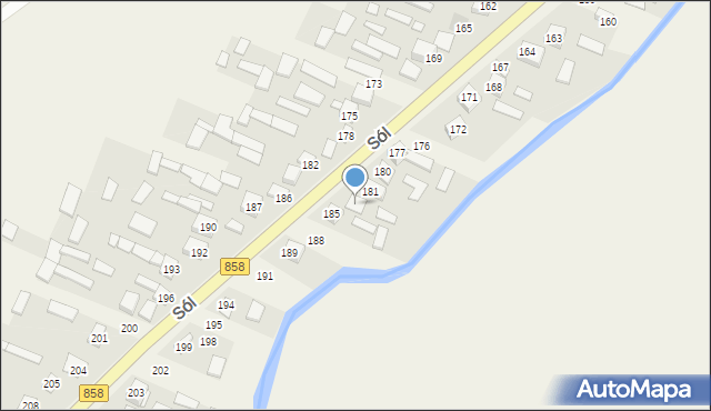 Sól, Sól, 184, mapa Sól