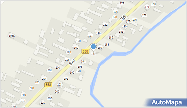 Sól, Sól, 191, mapa Sól