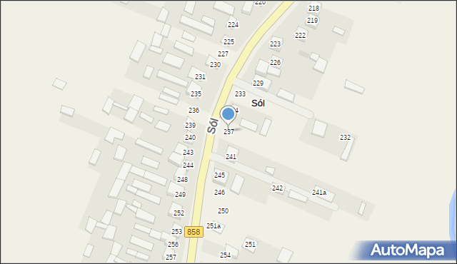 Sól, Sól, 237, mapa Sól