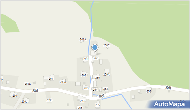 Sól, Sól, 260b, mapa Sól