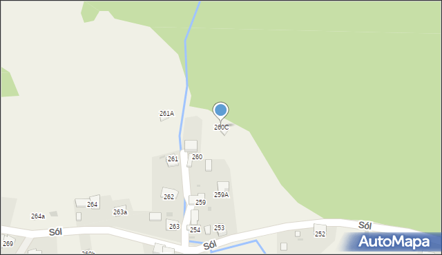 Sól, Sól, 260C, mapa Sól