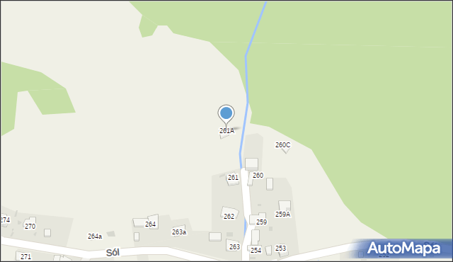 Sól, Sól, 261A, mapa Sól