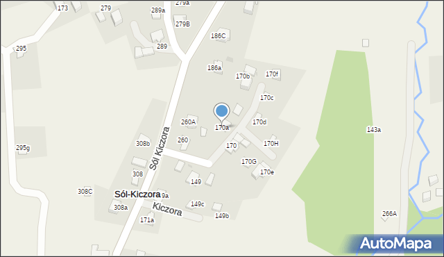 Sól-Kiczora, Sól-Kiczora, 170a, mapa Sól-Kiczora