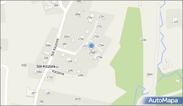 Sól-Kiczora, Sól-Kiczora, 170G, mapa Sól-Kiczora