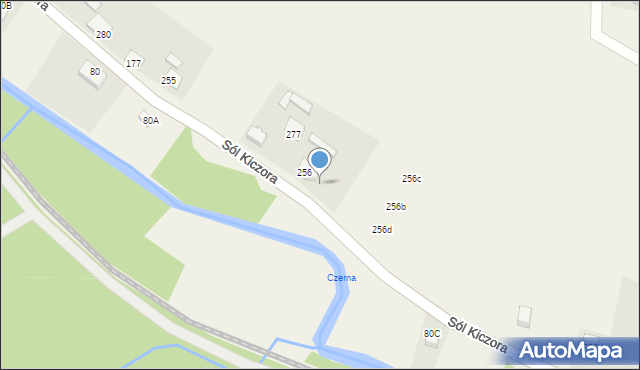 Sól-Kiczora, Sól-Kiczora, 256a, mapa Sól-Kiczora