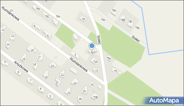 Solec, Solec, 74, mapa Solec