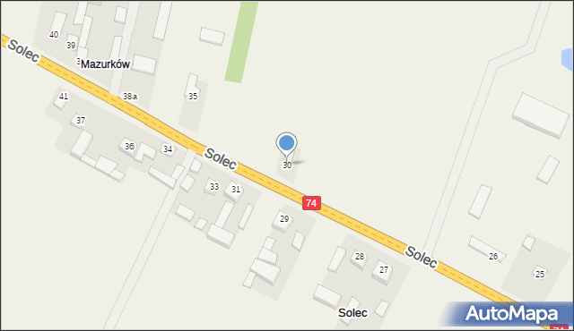 Solec, Solec, 30, mapa Solec