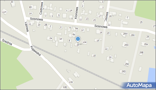 Solec Kujawski, Sosnowa, 10, mapa Solec Kujawski