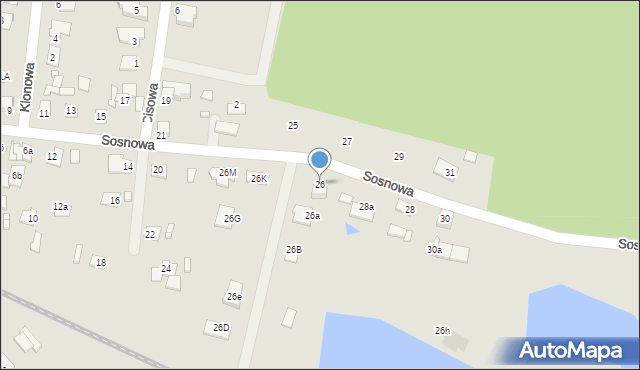 Solec Kujawski, Sosnowa, 26, mapa Solec Kujawski
