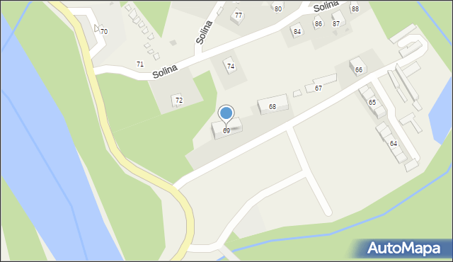 Solina, Solina, 69, mapa Solina