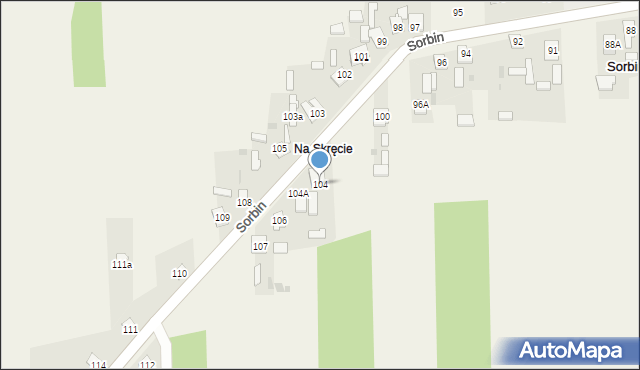 Sorbin, Sorbin, 104, mapa Sorbin