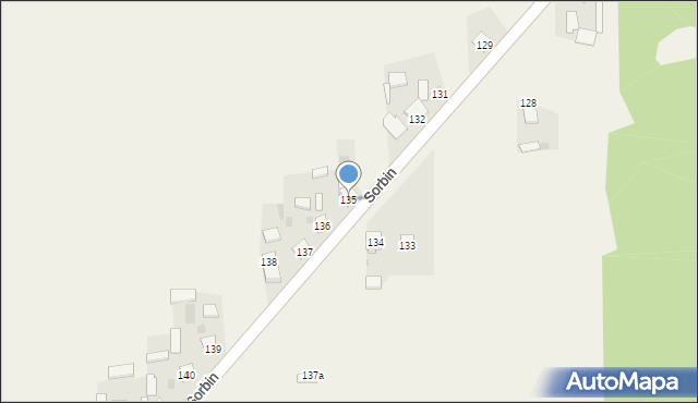 Sorbin, Sorbin, 135, mapa Sorbin
