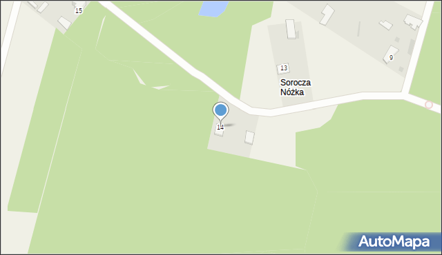 Sorocza Nóżka, Sorocza Nóżka, 14, mapa Sorocza Nóżka