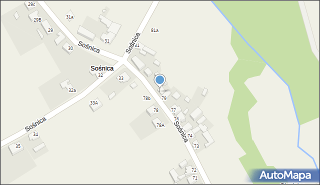 Sośnica, Sośnica, 80, mapa Sośnica