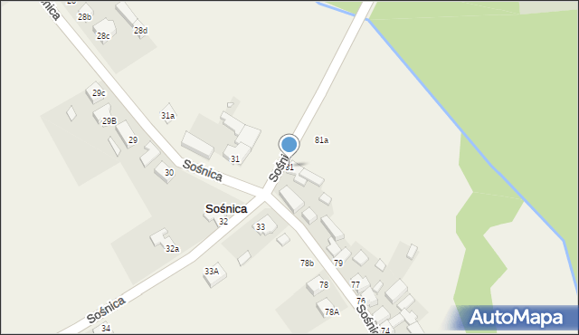 Sośnica, Sośnica, 81, mapa Sośnica