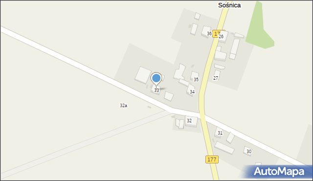 Sośnica, Sośnica, 33, mapa Sośnica