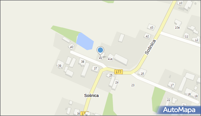 Sośnica, Sośnica, 41, mapa Sośnica