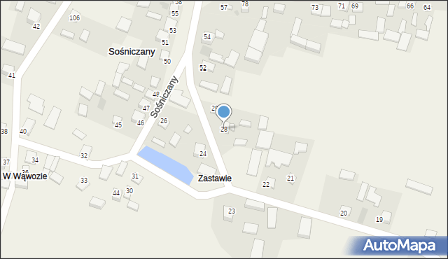 Sośniczany, Sośniczany, 28, mapa Sośniczany