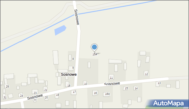 Sosnowe, Sosnowe, 10A, mapa Sosnowe